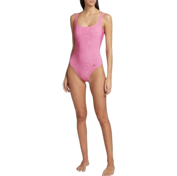 ETRO One-Piece Swimsuit with Paisley Print, Size 12, Pink, NWT - Picture 2 of 16